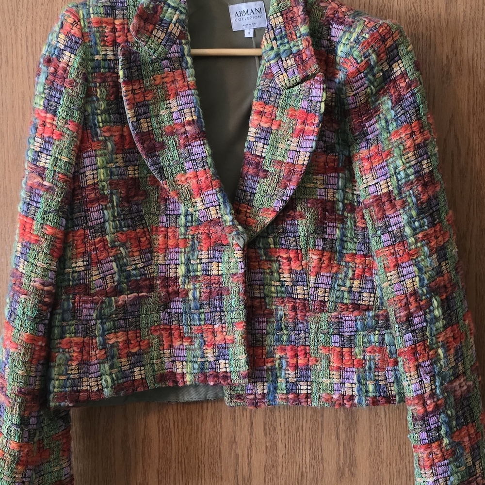 Armani Collezioni Multicolor Tweed Jacket